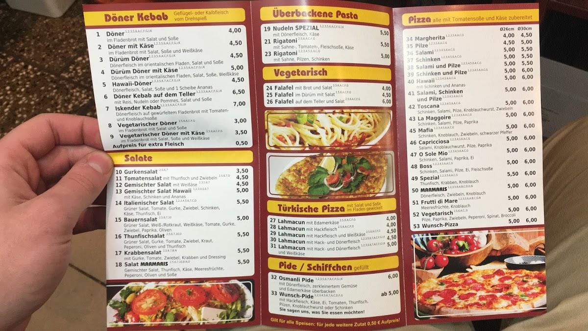 Speisekarte Von Marmaris D Ner Kebab Haus Inh Turhan Altinsoy