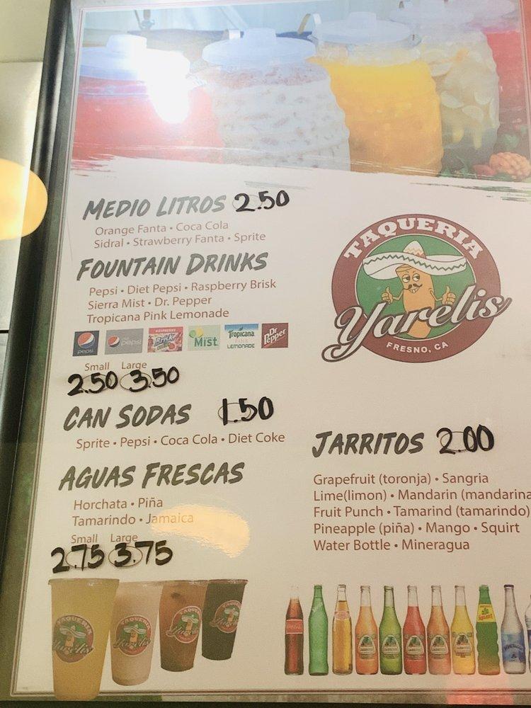 Menu at Anaconda Burrito, Fresno