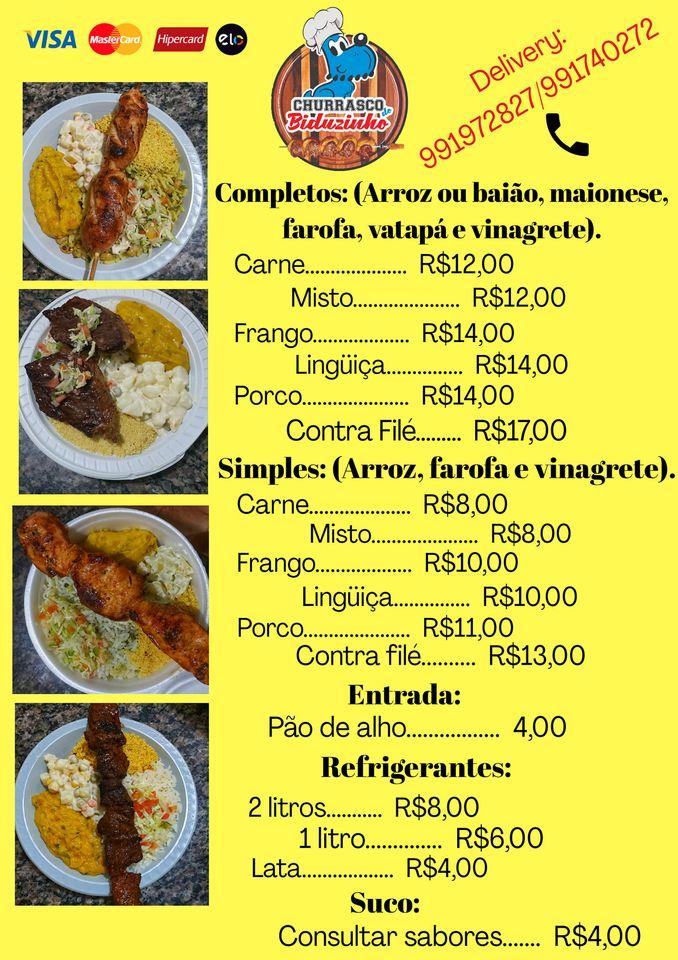 Menu At Churrasco Do Biduzinho Restaurant Manaus