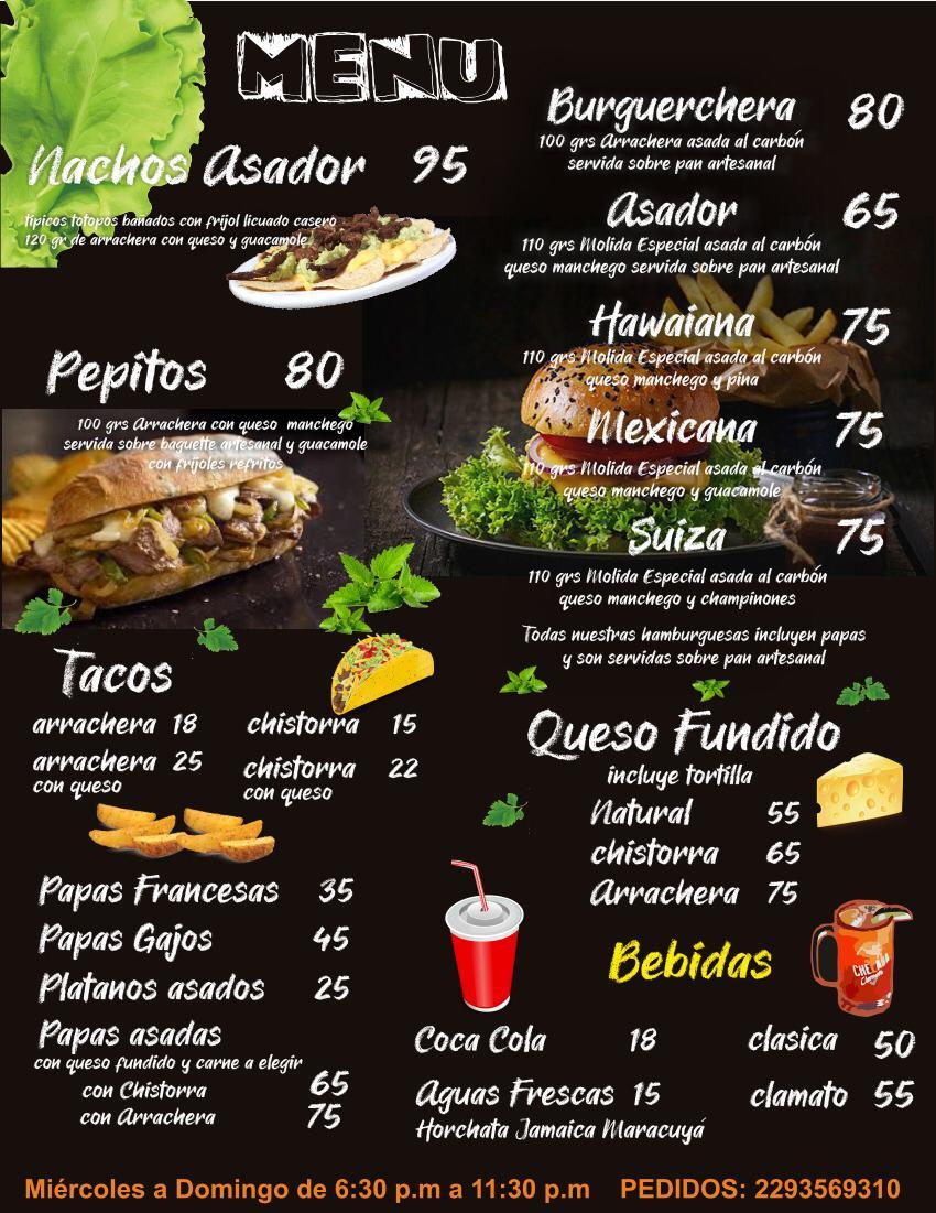 el asador mexican food menu