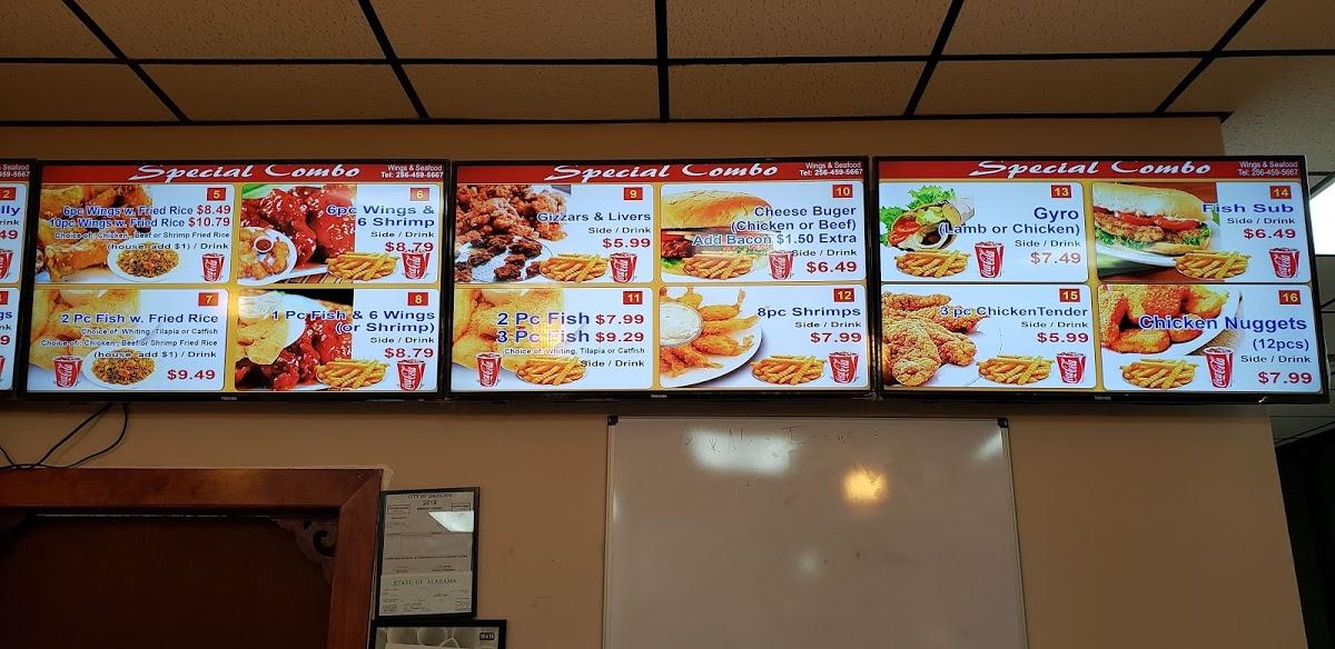 Menu at Wings And Seafood restaurant, Gadsden