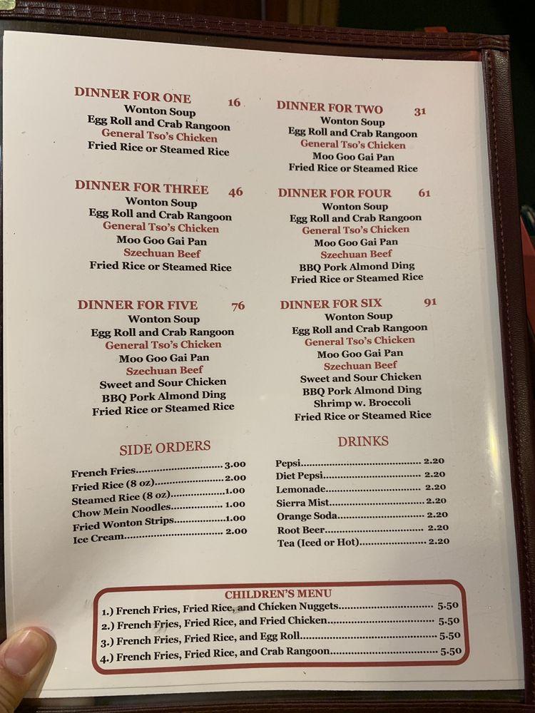 Menu at House Of Cheung restaurant, Indianapolis, E 71st St