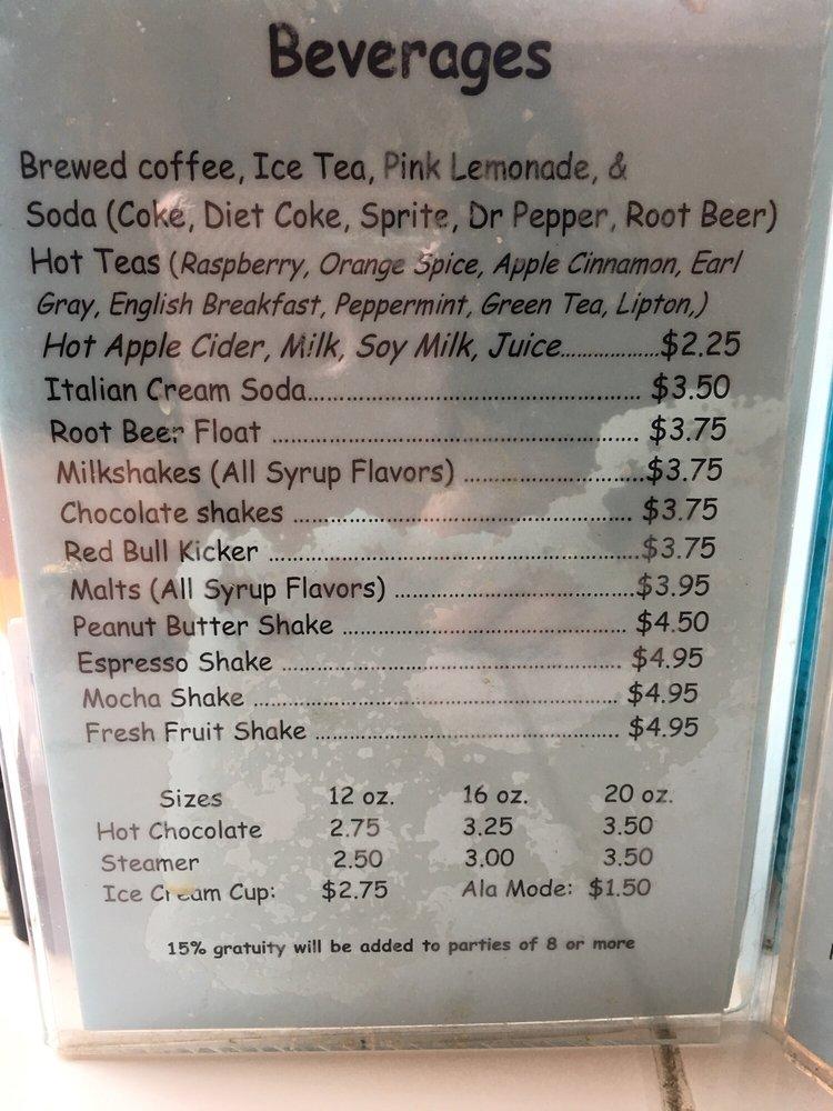Menu at Chowder House restaurant, Fairbanks