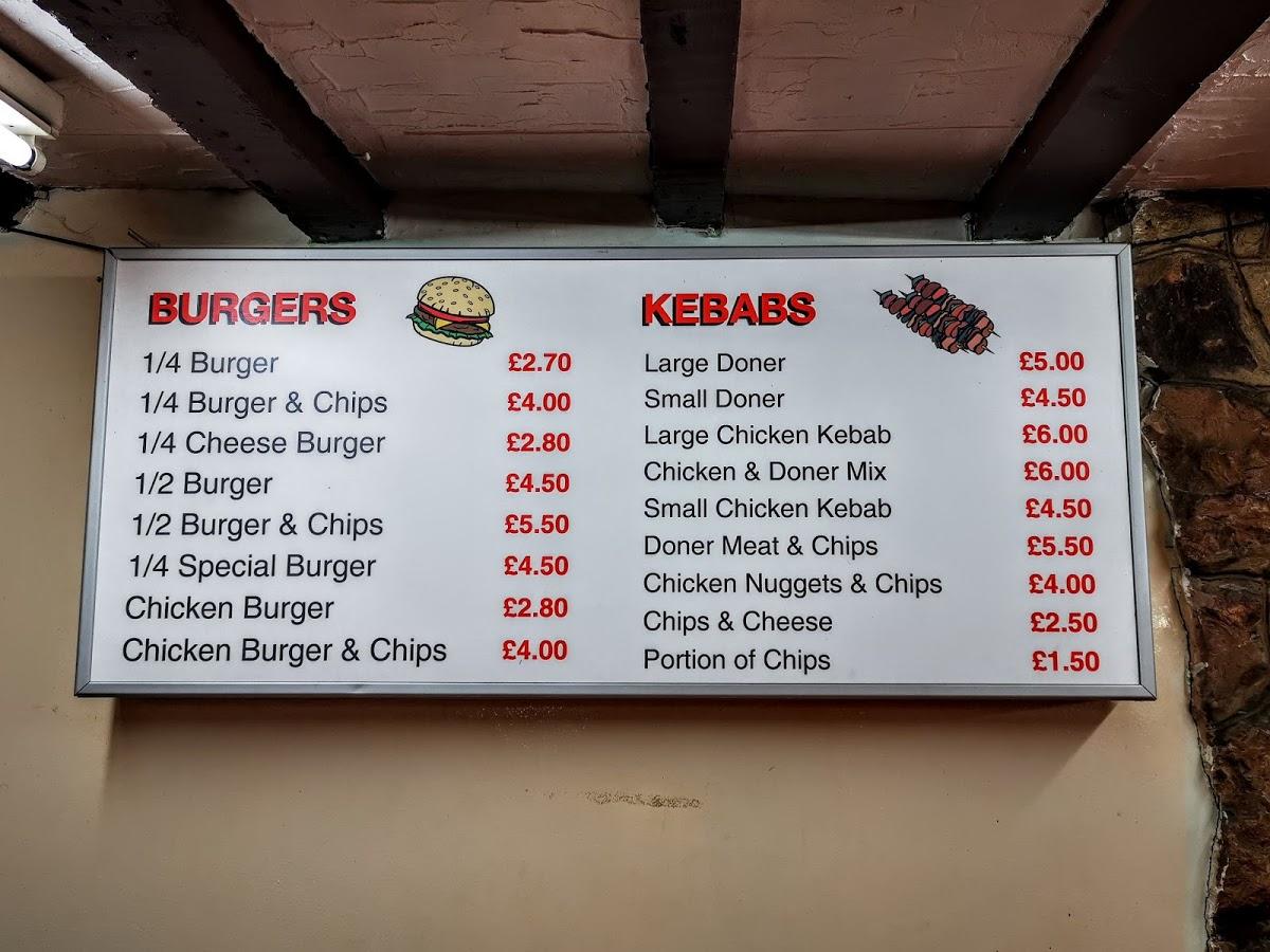 Menu at Ruthin Pizza&kebab and burger pizzeria, Ruthin