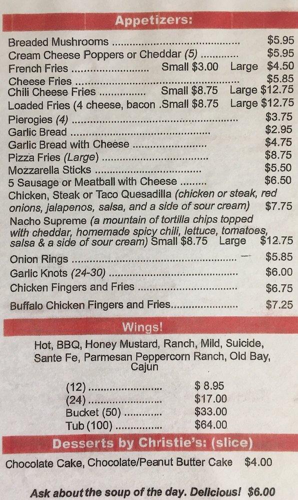 Menu at Fleetwood Pizza pizzeria, Fleetwood, 34 W Main St