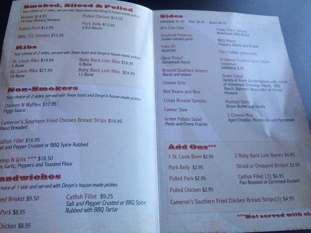 Menu at Bell's BBQ, Henderson