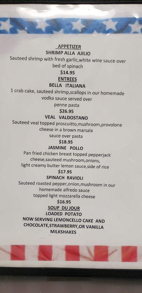 Menu at Sapore pizzeria, Lehighton