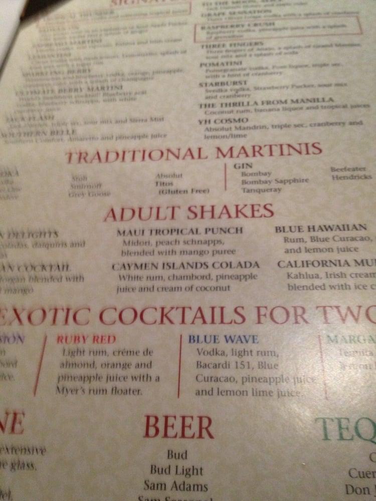Menu at Yarmouth House pub & bar, Yarmouth
