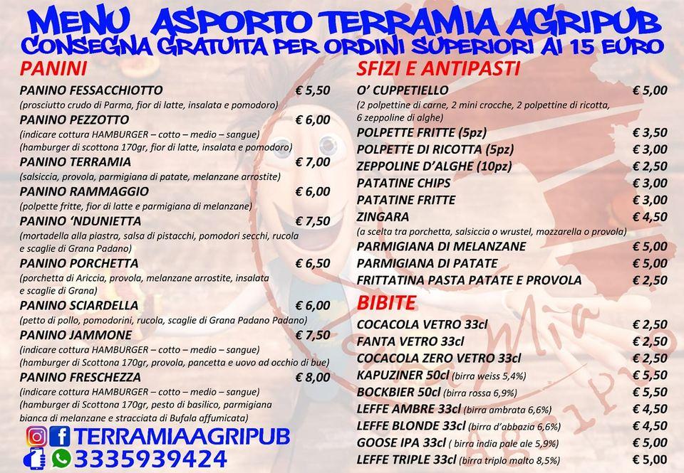 Menu di TerraMia AgriPub 