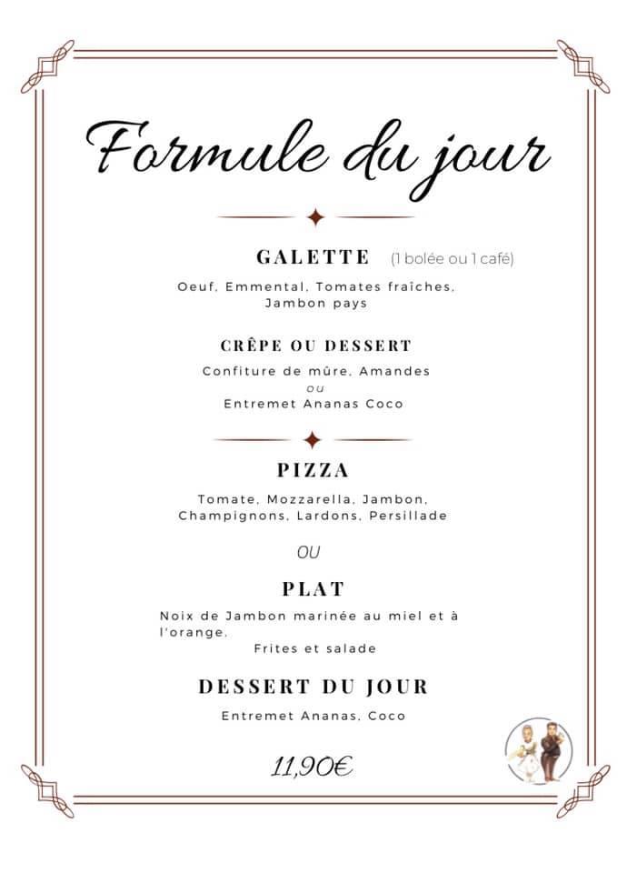Menu at La Via Roma restaurant, Rennes