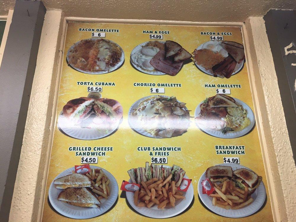 Menu at Rivera's Tacos restaurant, Long Beach