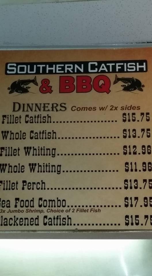 Menu at Southern Catfish & BBQ, Aurora, S Buckley Rd