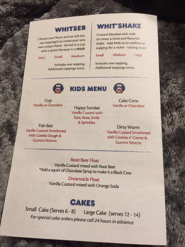Menu at Whit's Frozen Custard of Daphne desserts, Daphne