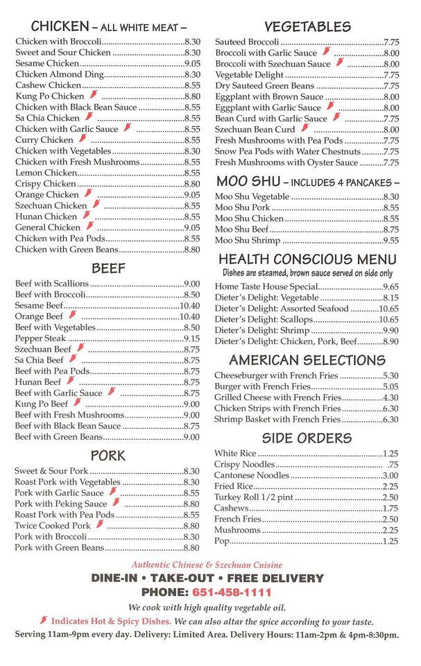 Menu At Ho King Restaurant Cottage Grove   R4ca Menu Ho King 2021 08 1 