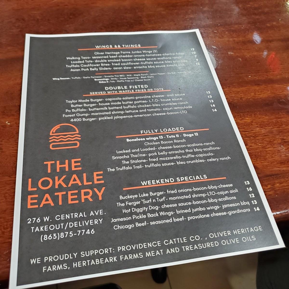 Menu at Box Grill meats & skewers restaurant, Winter Haven