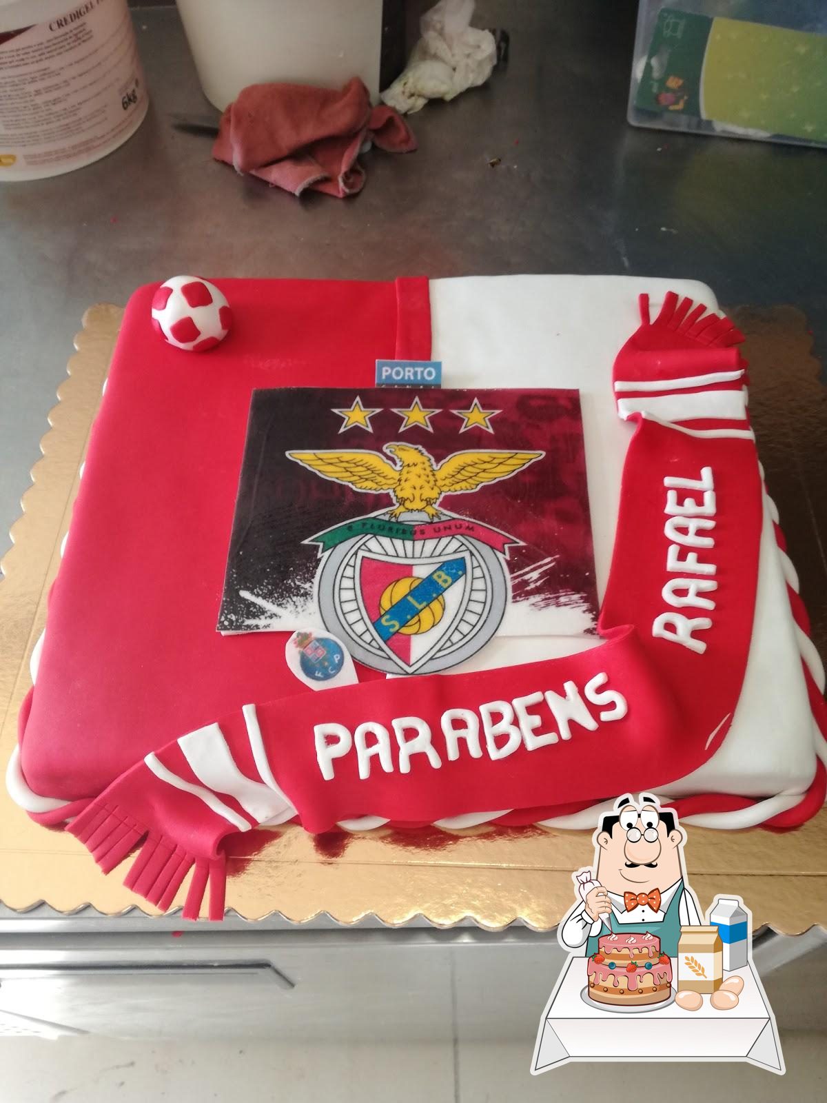Bolo de aniversário Futebol Benfica SLB – Love In a Cake