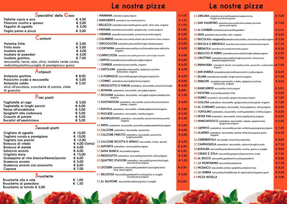 Menu di Il Grottino 