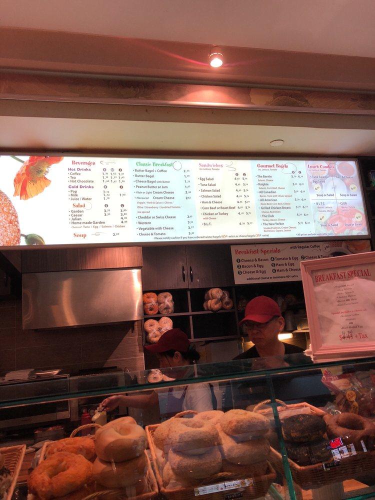 Menu at Bagel & Co cafe, Toronto, 120 Adelaide St W