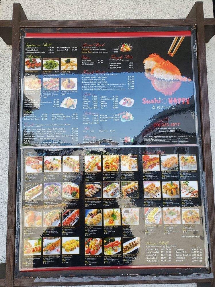 Happy store sushi menu