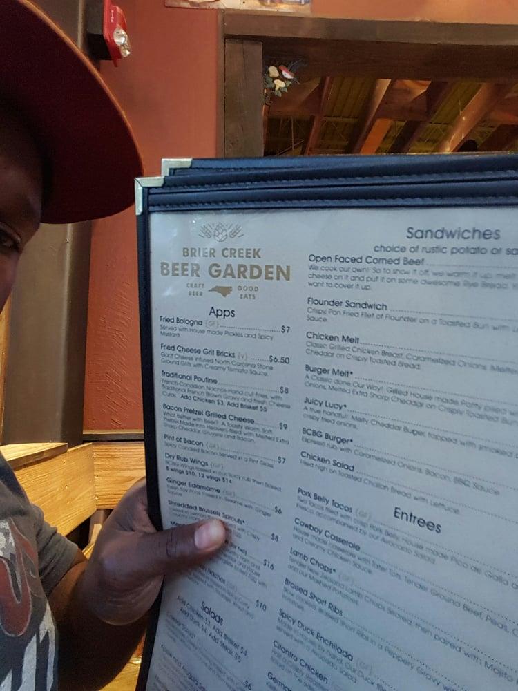 Menu at Brier Creek Beer Garden pub & bar, Raleigh, Brier Creek Pkwy