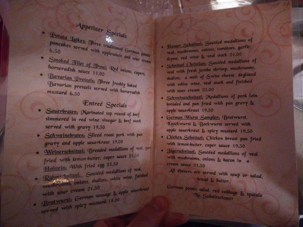 Menu at Mickey & Minnie's Inn restaurant, Egg Harbor City