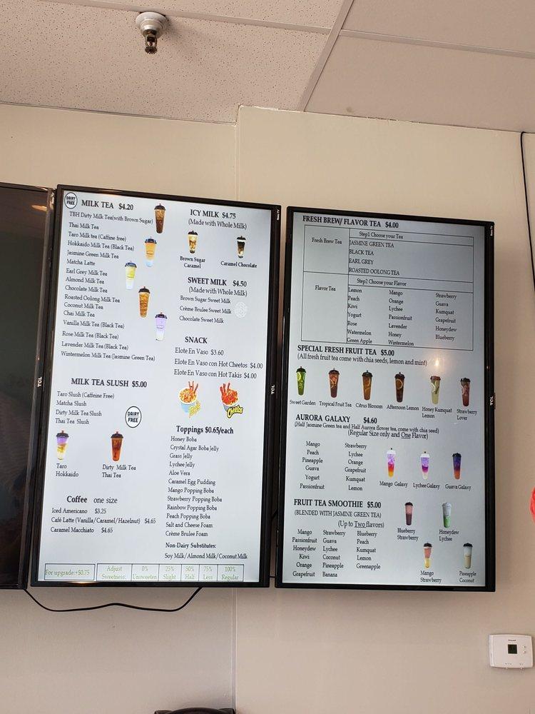 Menu at Tea Be Honest restaurant, Moreno Valley