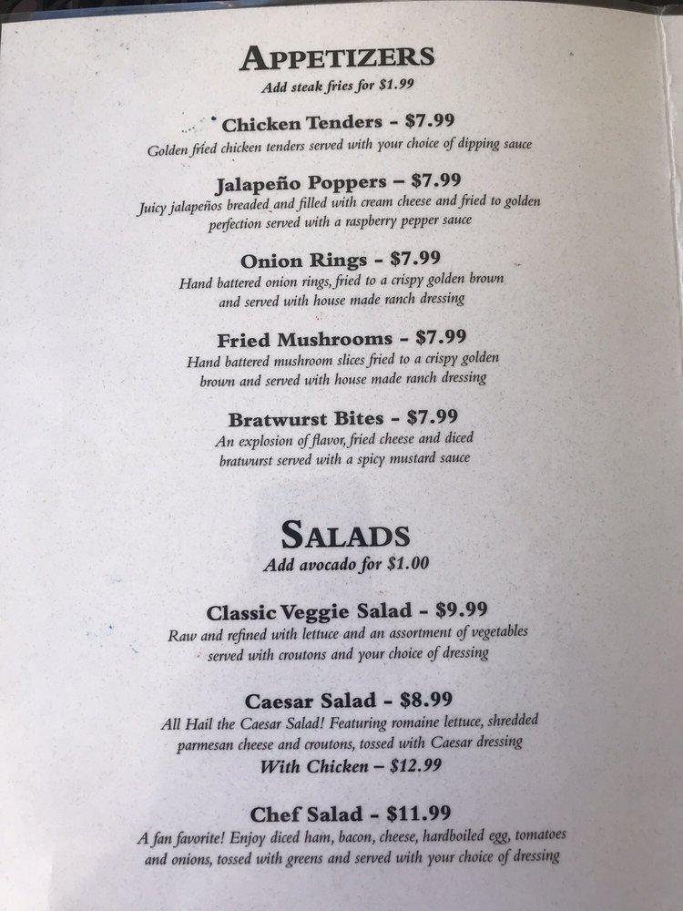 Menu at The Front Porch Restaurant and Bar, Keystone