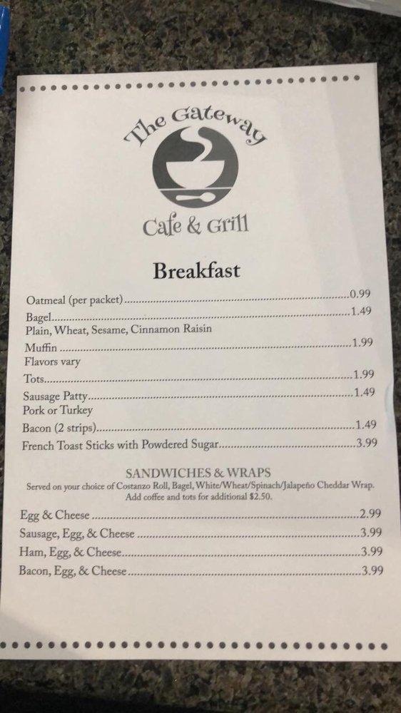 Menu at The Gateway Cafe & Grill, Tonawanda