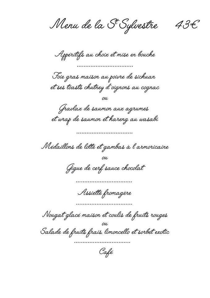 Menu au tel Père tel Fils restaurant, Verdun