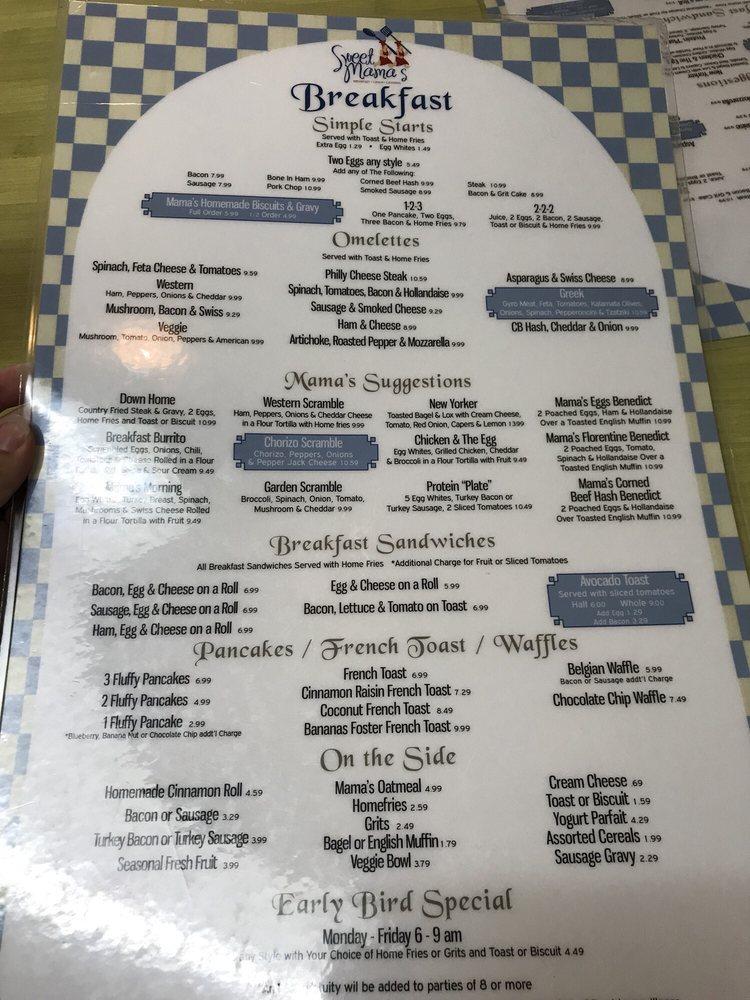 Menu at Sweet Mama's Restaurant, Orlando