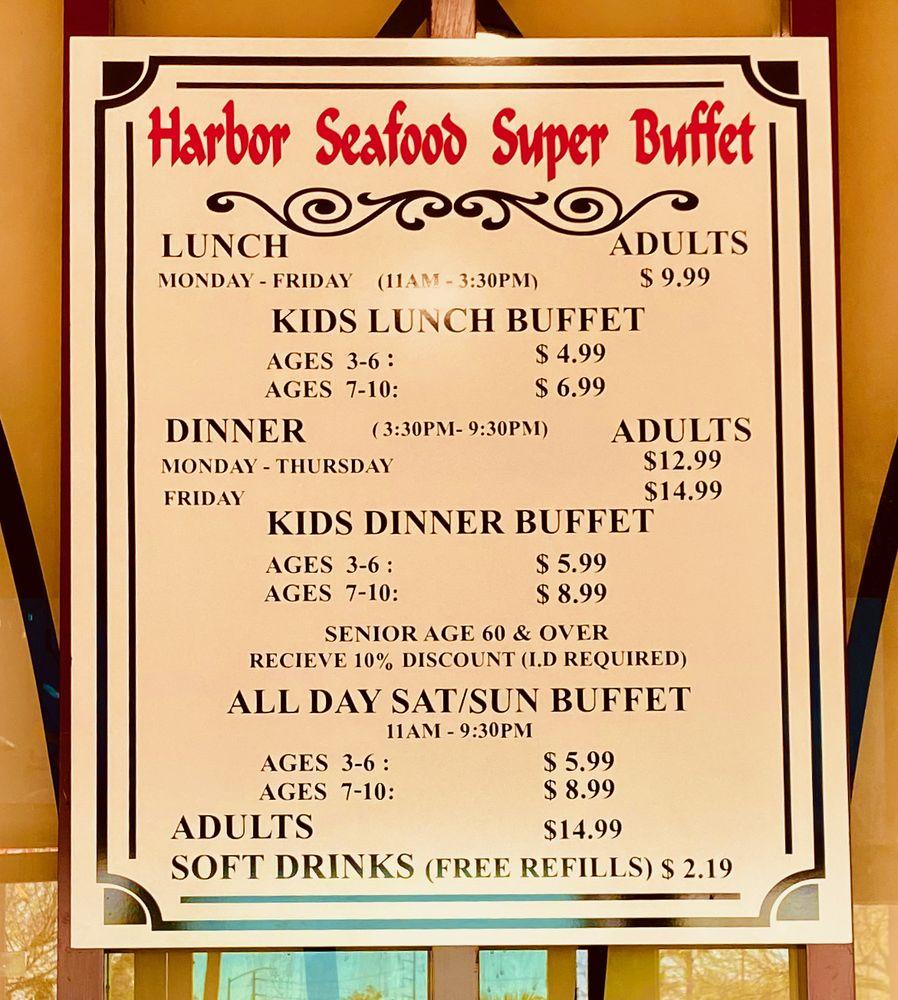 Menu At Harbor Seafood Super Buffet Restaurant Phoenix