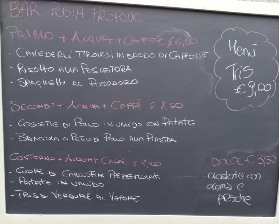 Menu di Bar Posta 