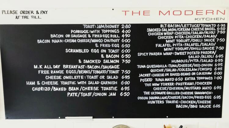 Menu at The Modern Kitchen cafe, Kenilworth