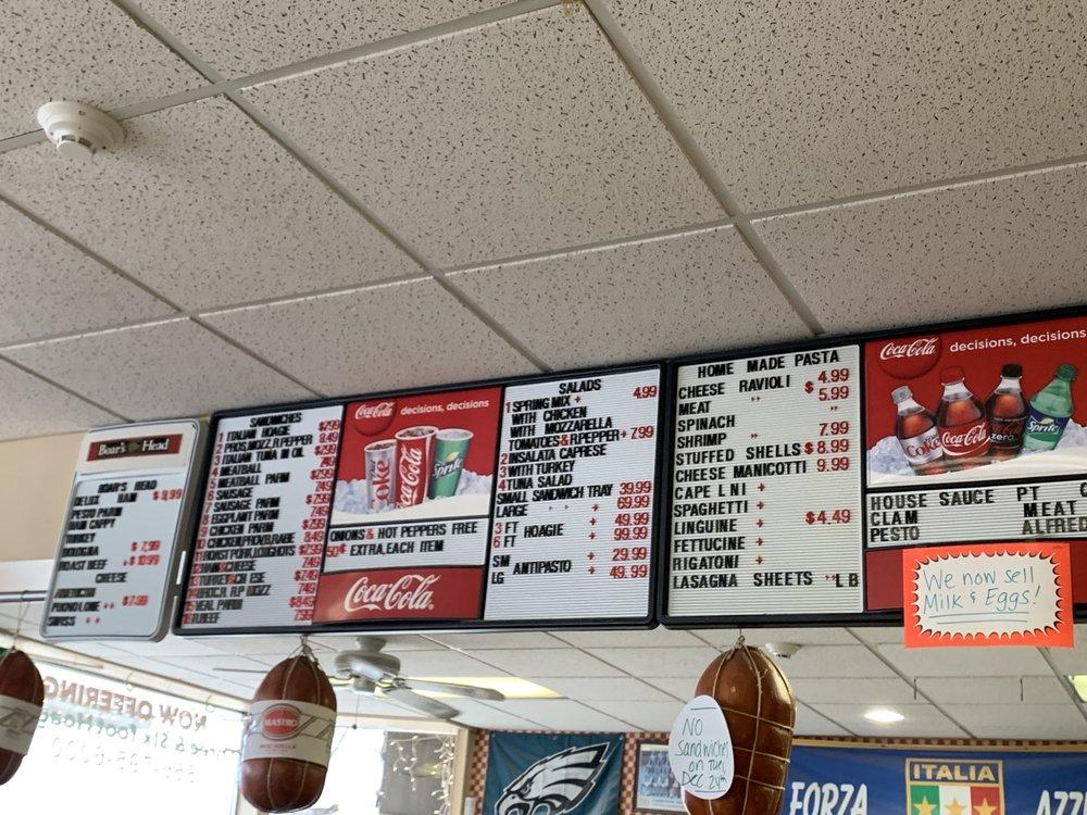 Menu at Croce Pasta & Italian Specialties restaurant, Cherry Hill