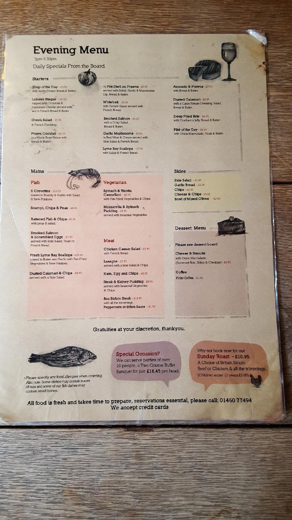 Menu at Oscar’s Wine Bar, Crewkerne, 13 Market Square