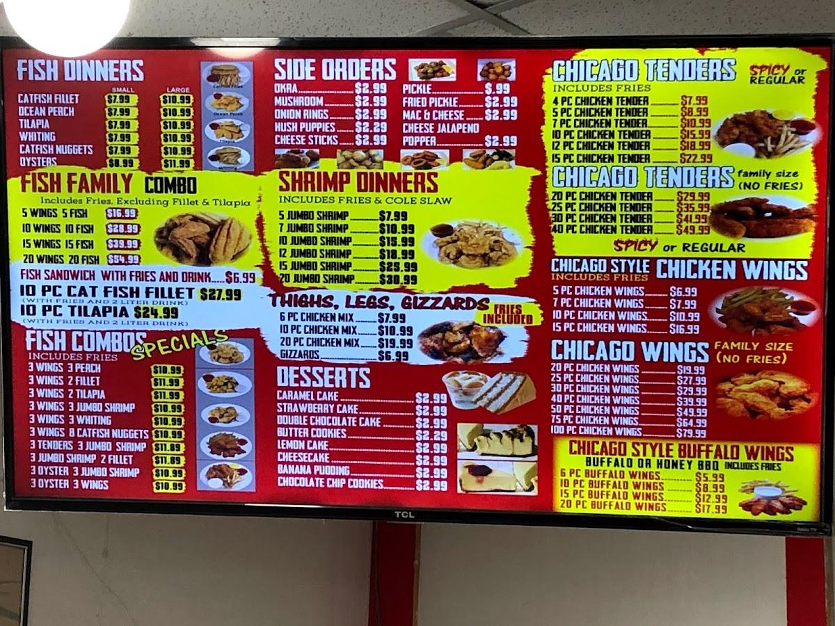 Menu at Kokomo Fish Chicken & Gyros fast food, Kokomo, S Lafountain St