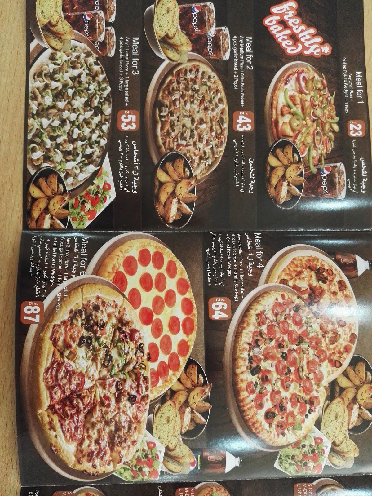 Menu at Pizza King Restaurant, Madinat Zayed