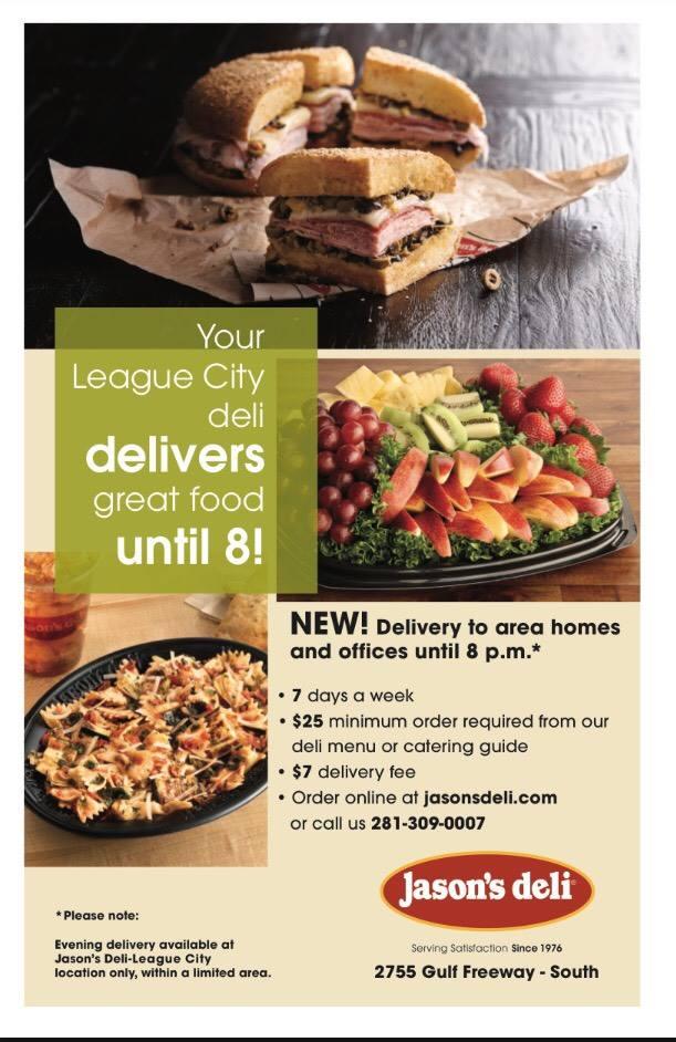 Menu at Jason's Deli restaurant, League City