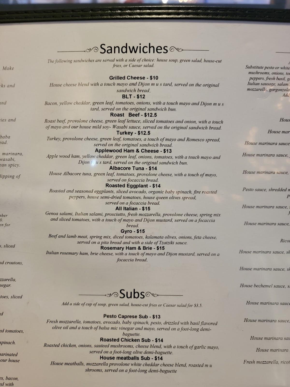 Menu at Eight Ball Cafe, Everett