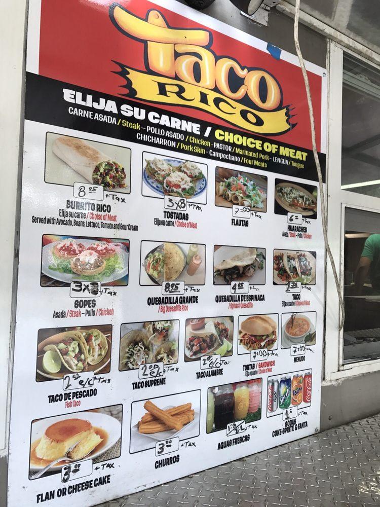 Menu at Taco Amigo restaurant, Zephyrhills, Gall Blvd