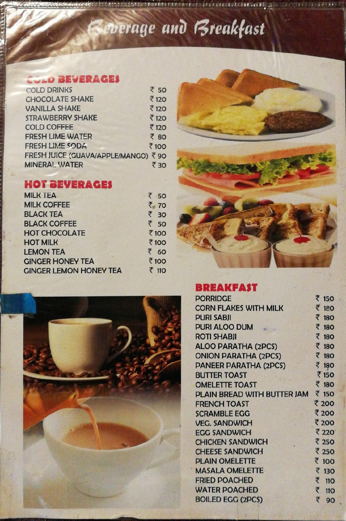 Menu at Anola Restaurant, Roof Tof (Above The Coffee Shop), Gangtok