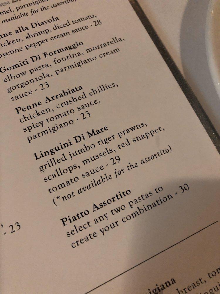 Menu au Sicilian Pasta Kitchen Downtown restaurant, Edmonton, Jasper Ave