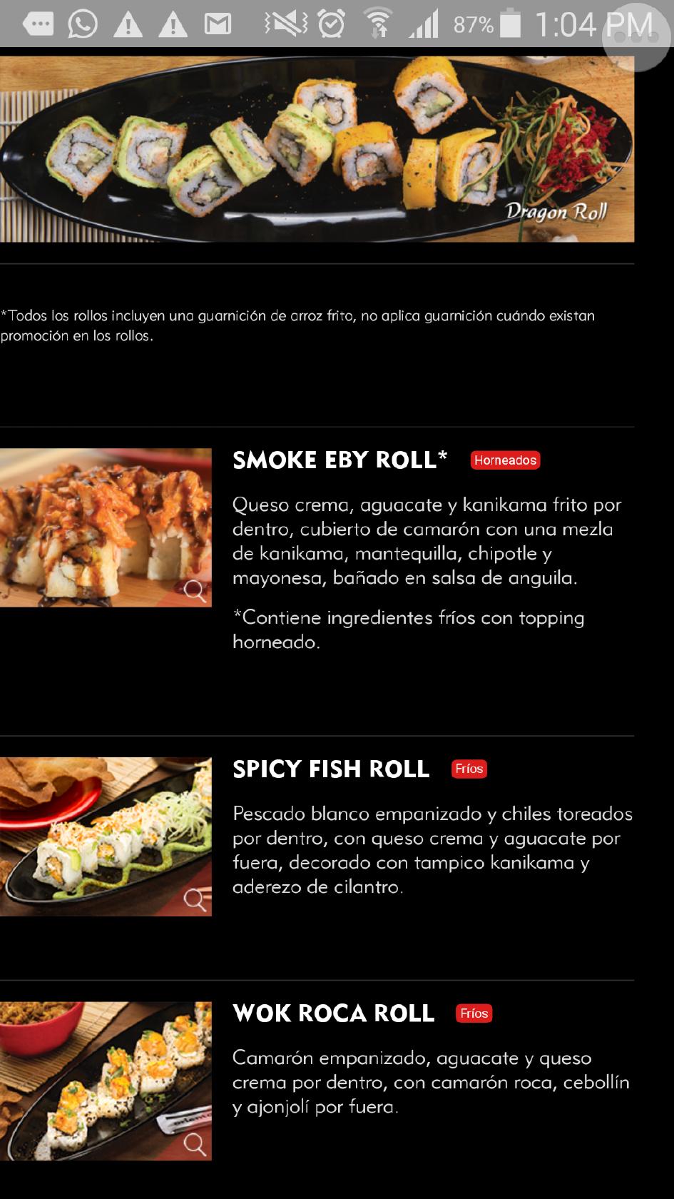 Carta del restaurante Oriental Wok Reynosa, Reynosa, Blvd. Miguel