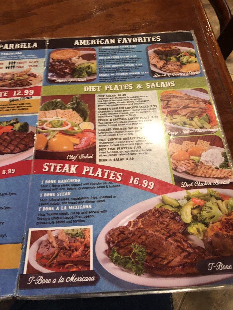 Menu At Danny S Restaurant Laredo Mines Rd