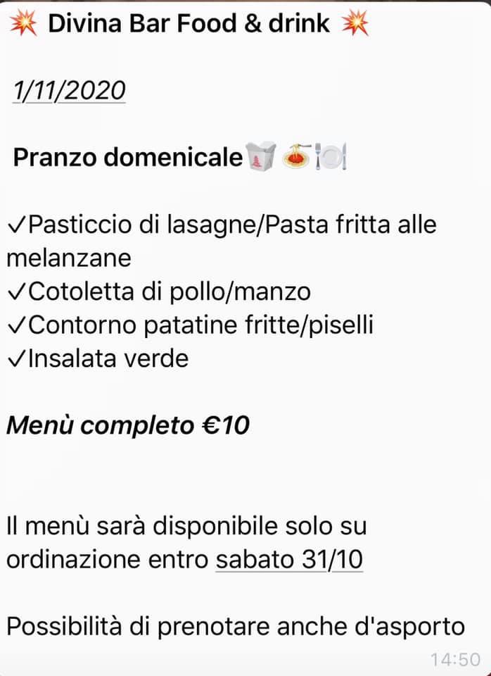Menu di Divina Bar Food&Drink 