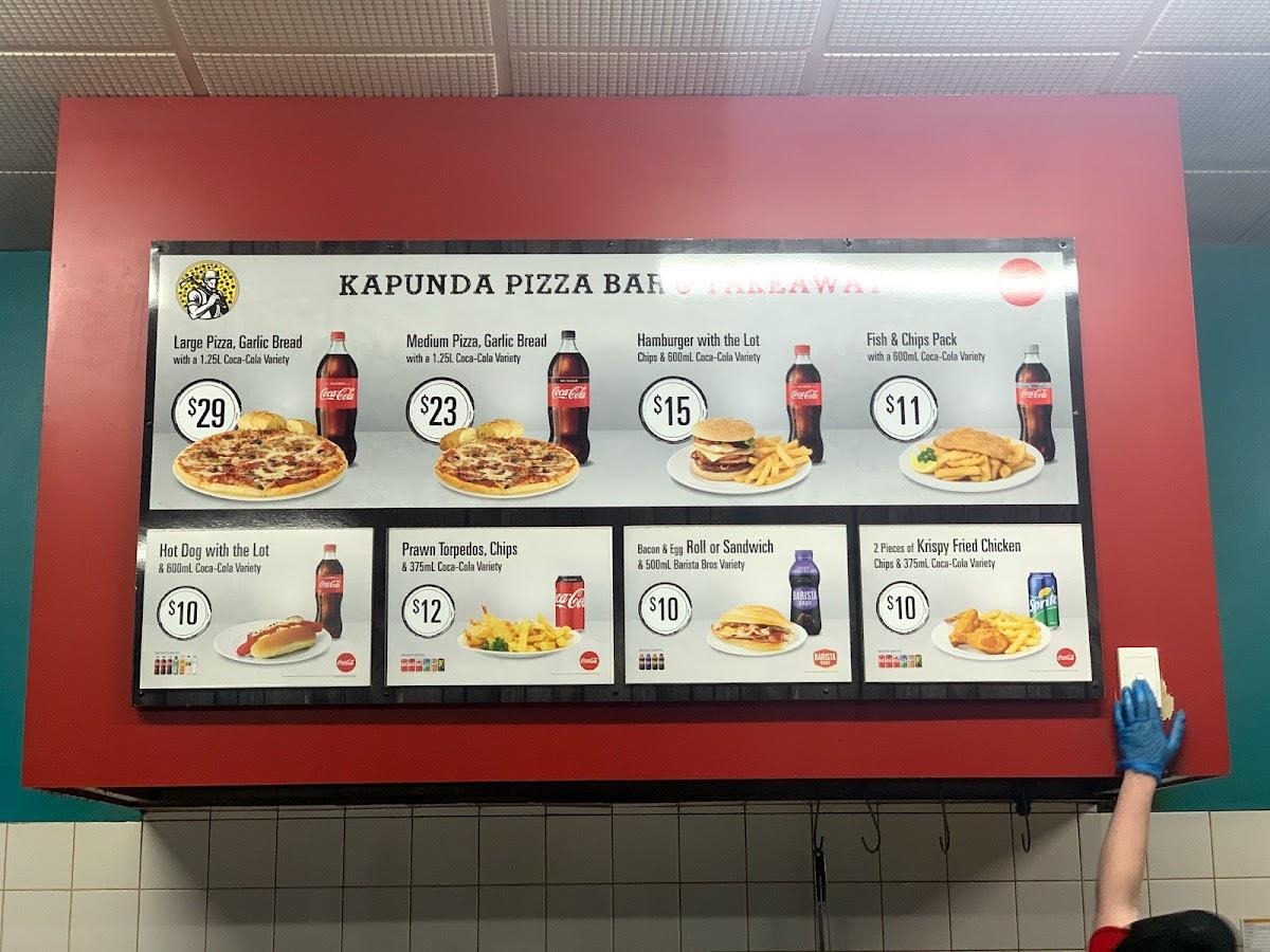 Menu at Kapunda Pizza Bar, Kapunda, 22 Main St