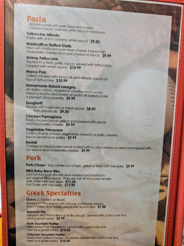 Menu at City Grille restaurant, Elizabeth City