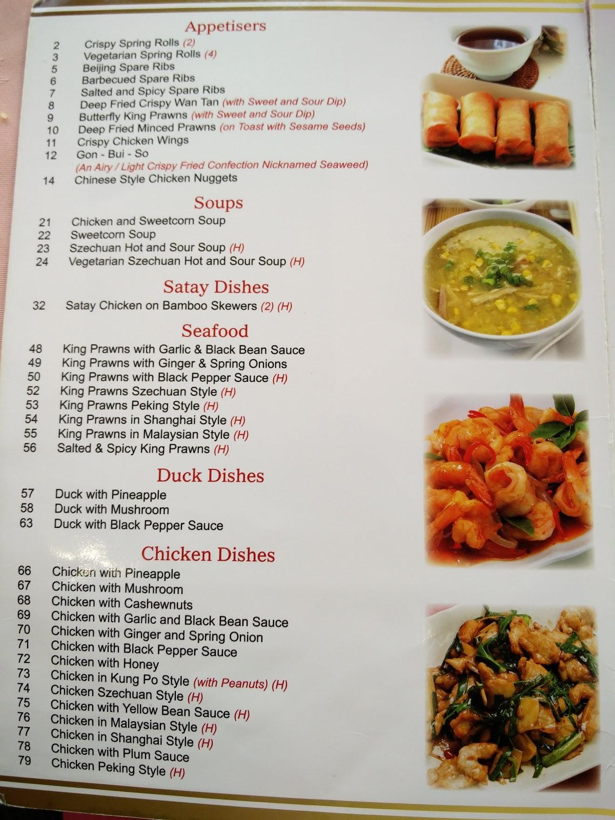 Menu at Wongs restaurant, Torpoint, 10 Tamar St
