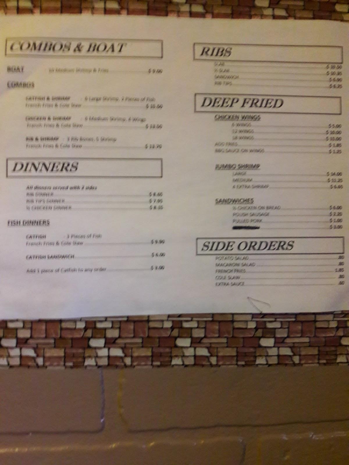 Menu At Ann's Bar-B-Que, Toledo