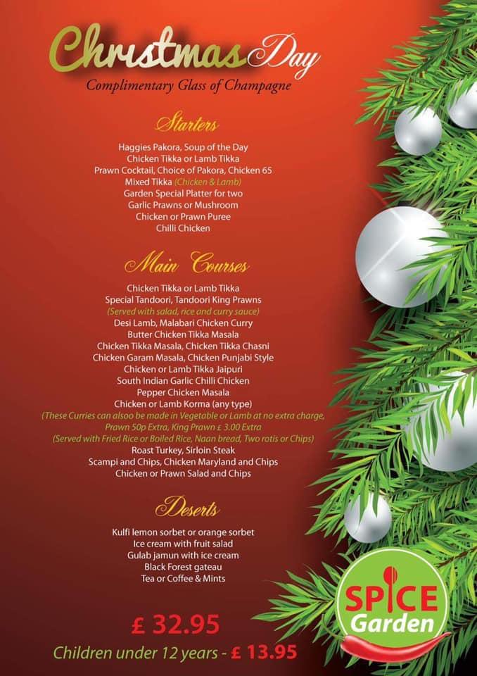 Menu at Spice Garden Stirling restaurant, Stirling